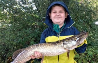 Some nice pike for Neil Byrne and his son Sam in Killashandra Sam with his great Killashandra pike