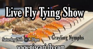 Piscari Fly live fly tying – Pheasant Tail Nymphs, Feather Care and more piscari fly