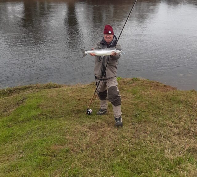 Ray O'Dwyer with the first salmon of 2023