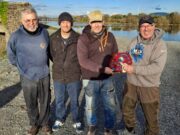 Steve Grogan wins Munster CAC’s winter league at O’Briensbridge Steve Grogan is presented the winners shield