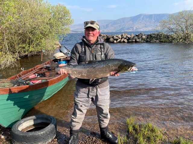 Dave Ecclestone with his 15lb salmon from Lough Currane