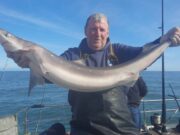 Red Letter Spur Day for anglers on Wicklow Charters Joey Gough with one of his Specimen Spurdog, longest at 119cm