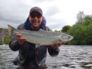 slaney salmon on a dry fly