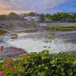 Galway Weir at sunrise on the summer solsice 2023