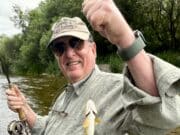 Good trout fishing early in the morning on the Nore Greg Barbosa with a river Nore brown trout