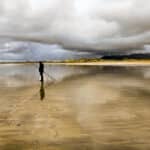 After the rain. Fishing on Streedagh Beach, Co. Siigo