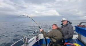 Hard fighting tope, big pollack and bluefin tuna for Ewings Sea Angling & Boat Charters
