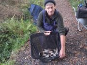 Steve starts Munster Coarse Anglers Winter League as he finished it Anthony Weir at Obriensbridge