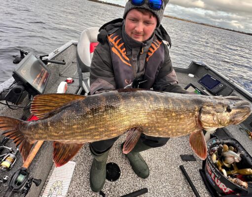 Best time of year for big pike on Derg is now Senan Stanley Lough Derg pike