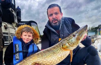 9 year old Adam catches 20lb pike at Belturbet Adam's 20lb pike from Belturbet
