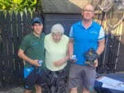 John and Adrian Browne win the Commercial Pairs at Oaklands winners