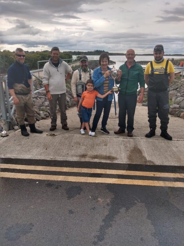 M McDermott,Mark Malone, Ronan Baggott, Jake Malone, Bridie Malone presenting, winner Connie Finnerty, Dan McDermott.