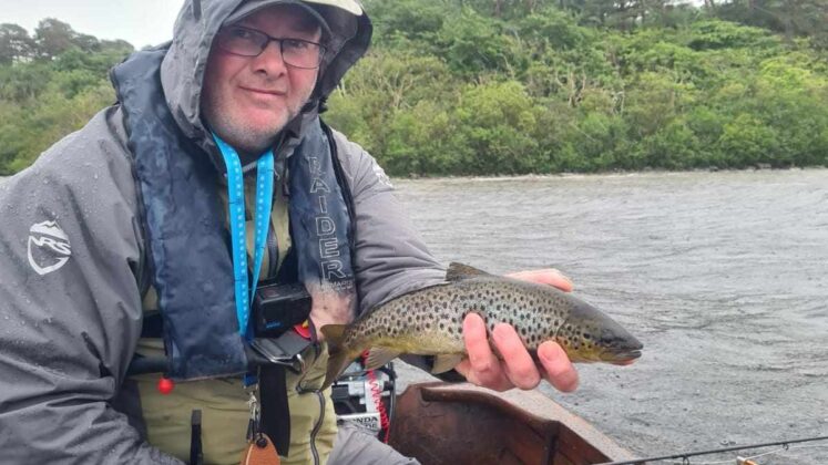peter with a corrib trout