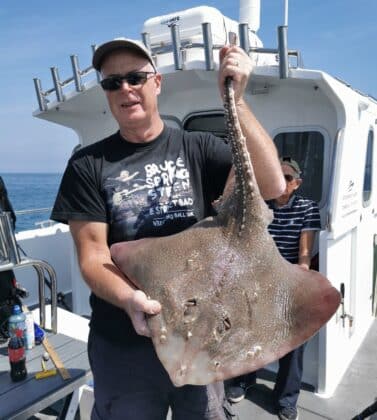 Pat O'Shea with a thornback ray