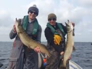 Double hook ups and decent piking for Fish Tales