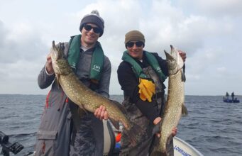 Double hook ups and decent piking for Fish Tales