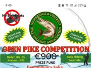 Newbridge District Pike Anglers Open Competition this Sunday