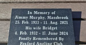 Memorial Table for Jimmy and Bridget Murphy unveiled at Lough Conn
