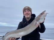 Some good ling make for enjoyable charter fishing at Courtmacsherry Adam with the best ling of the trip
