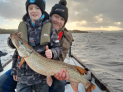 Eight year old Euan lands nine pike on Erne