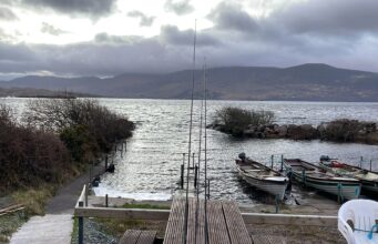 A couple of salmon from Currane and a few more on the Inny between floods A wintry Lough Currane