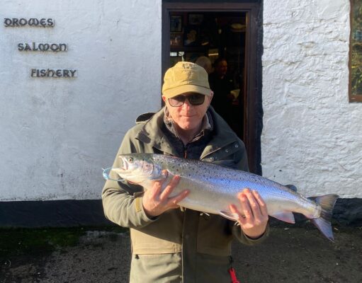First salmon of the season caught on the Drowse salmon