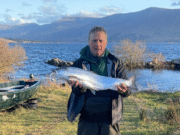 Dominic McGillicuddy catches Currane’s first salmon of the season Dominic catches first Salmon of the season on the Waterville Fishery