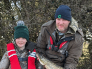 Young Euan back on the banks of Lough Erne