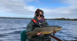 Lough Sheelin Rehabilitation Competition in October 2022 where she finished 3rd having caught a beautiful wild brown trout of 5.79lbs
