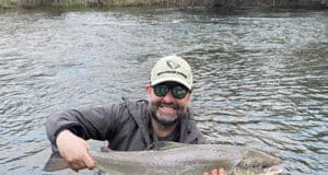 Morning glory on the Nore for Colin Aherne Colin Aherne with a St Patrick's Day salmon on the Nore
