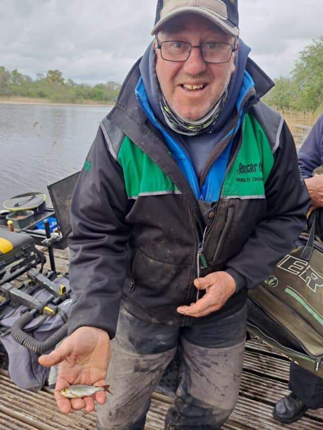 Ian Kelsey with a small but vital fish
