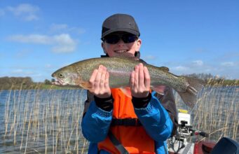 Birthday bows on Lough Lene for Reece and Oran rainbow Reece