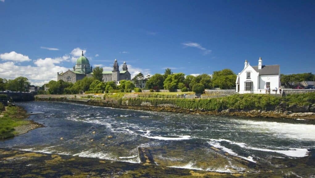 Galway Weir on the Galway Fishery, which is now closed to angling