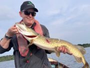 Tough fly fishing for pike but Lene trout liking lures for Midland Angling