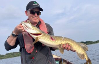 Tough fly fishing for pike but Lene trout liking lures for Midland Angling