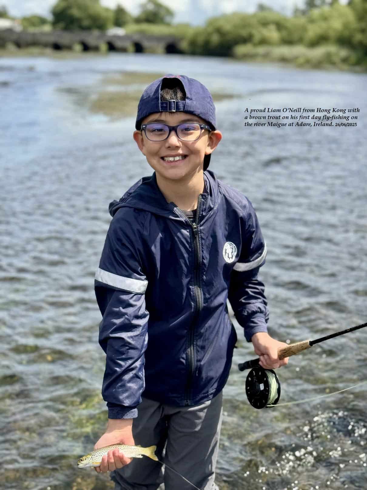 9yr old Líam with his lovely Maigue trout