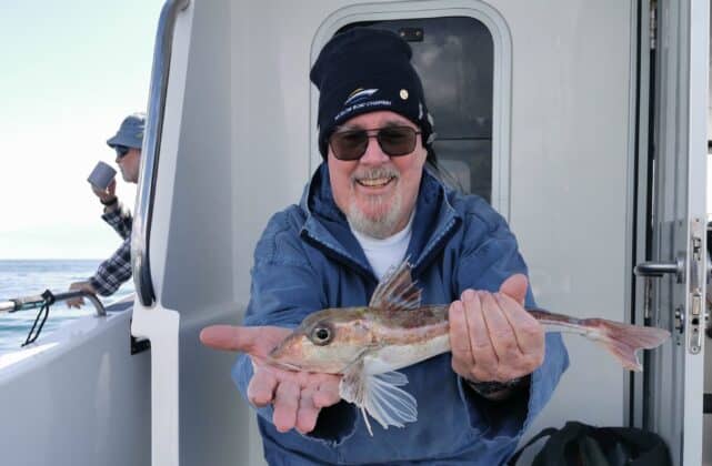 Mike Wheeler with his fine Grey Gurnard