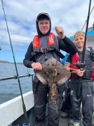 Charlie Doherty with one of the many thornbacks we landed