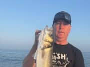 Jigging for pollack and popping for bass outside Cork Harbour bass