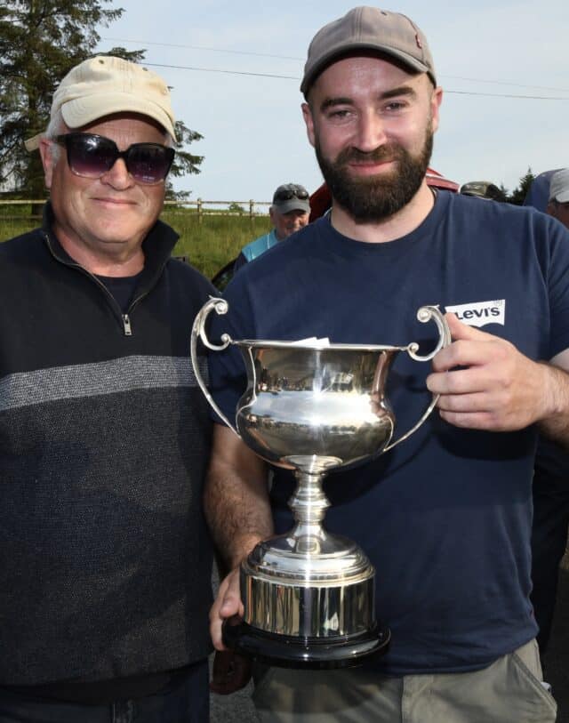 Ross McClelland with Paul Riley, chair of Kesh and District Angling Club