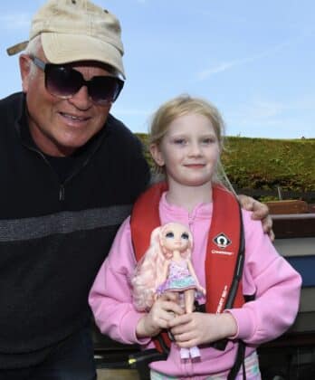 Ellie Hart-McDonnell with Paul Riley, chair of Kesh and District Angling Club