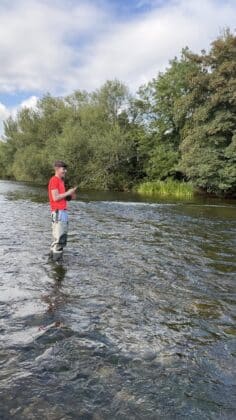 Kyle fishing on the Nore