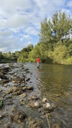 Kyle fishing on the Nore