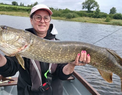 108cm summer pike for Sandrine on the Shannon!