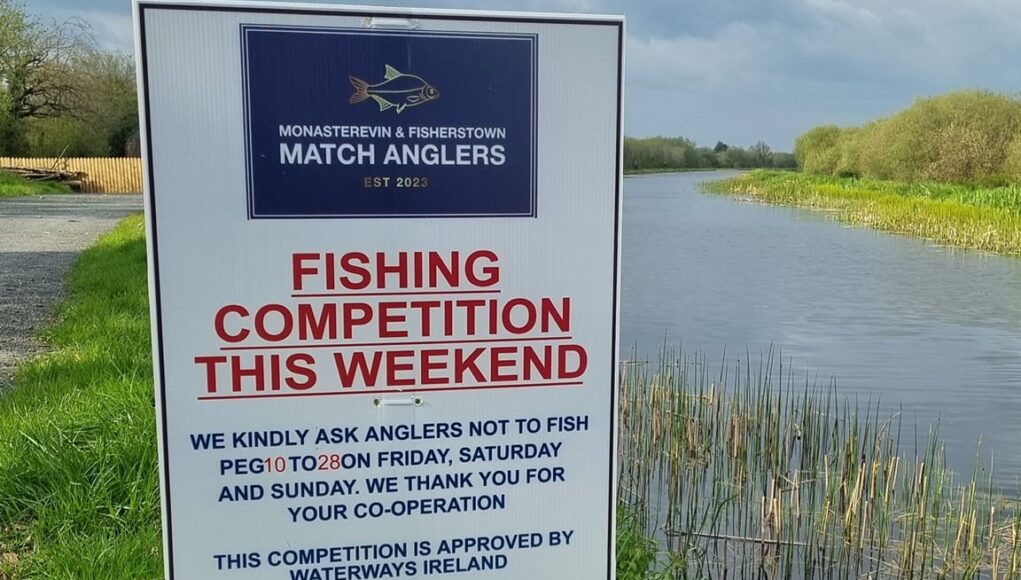 Monasterevin fishing competition Monasterevin fishing competition sign