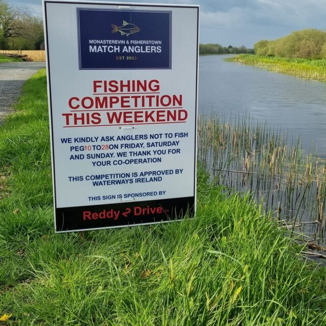 Monasterevin fishing competition sign