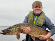 Grandfather’s home-made pike spoon hooks PB for eleven year old James