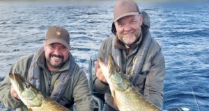 Seven 1m plus pike, good perch and trout for Klaus & Klaus from Austria in Boyle