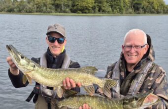 Father & son from Austria enjoy their pike fishing in Boyle