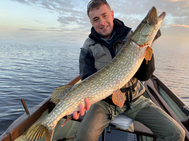 David Faughnan with a 106cm pike